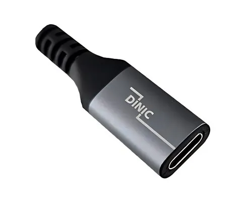 DINIC USB 4.0 Verlängerung, 240W PD, 40Gbps, 1m Typ C auf C, Alu Stecker, Nylon Kabel, DINIC Box
